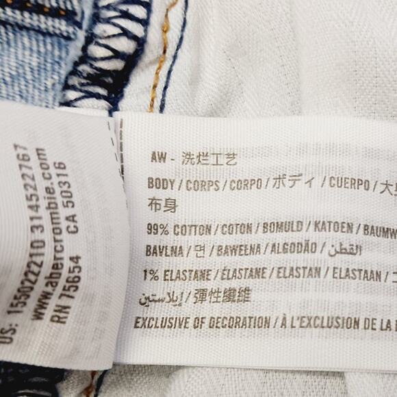 Abercrombie & Fitch SZ 34/18S The Dad High Rise Medium Wash Distressed - Picture 7 of 8